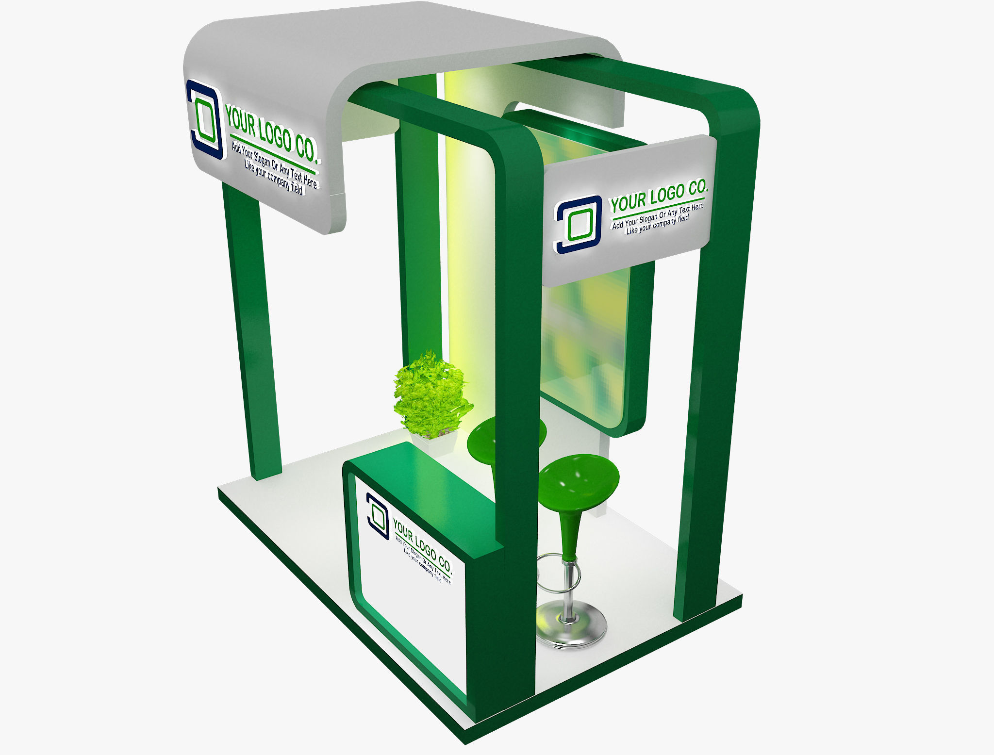 Booth Exhibition Stand a487a 3D model_10