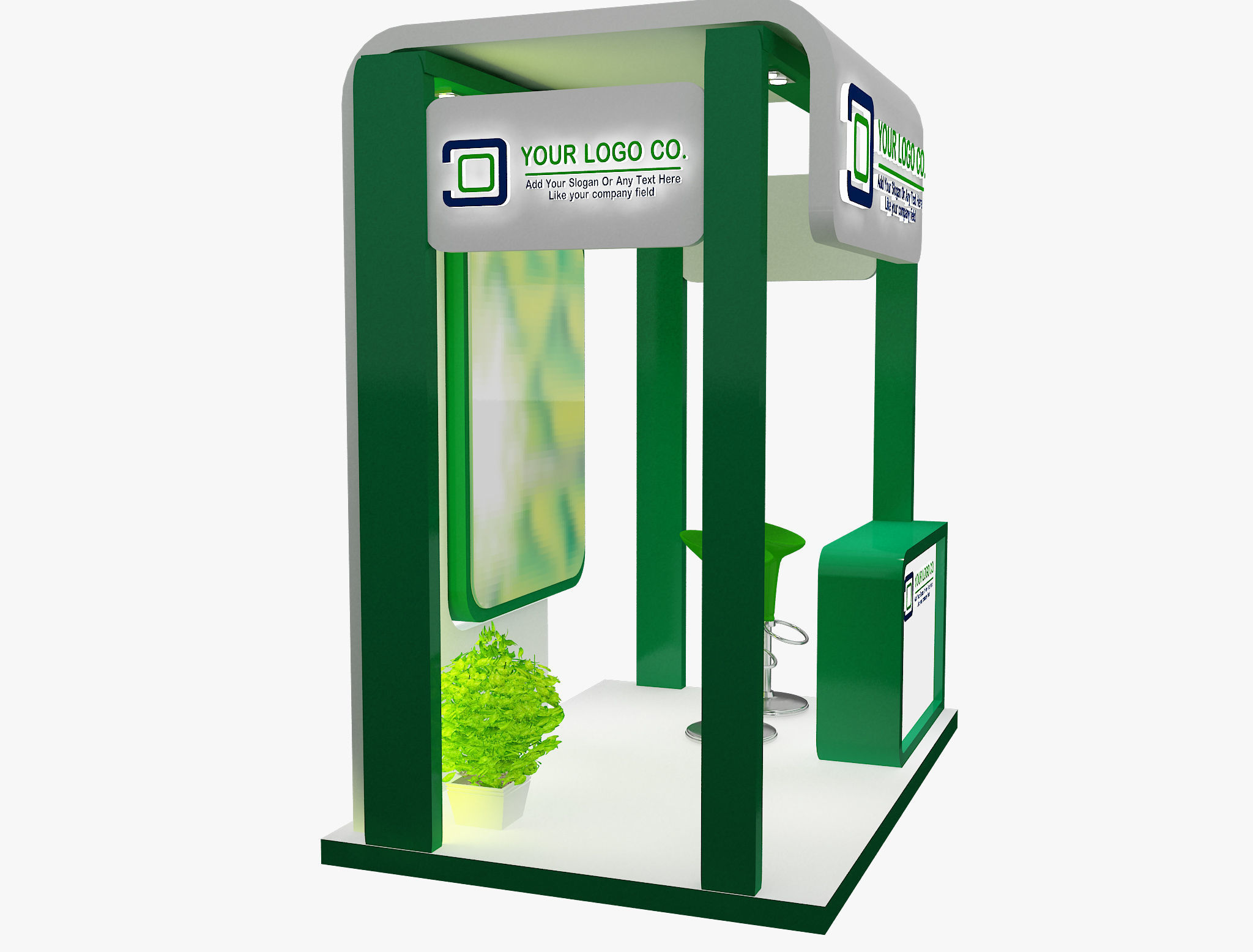 Booth Exhibition Stand a487a 3D model_2