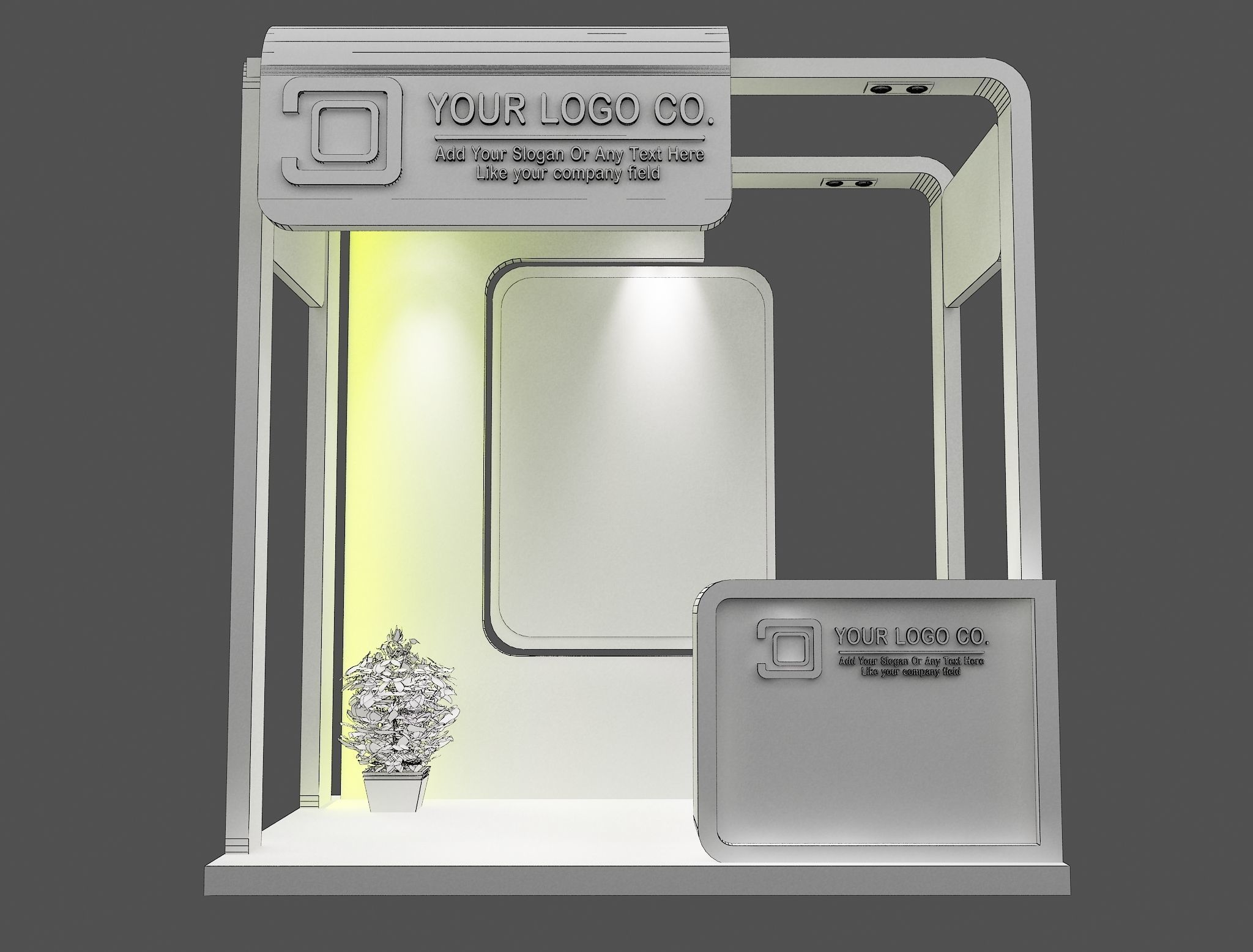 Booth Exhibition Stand a487a 3D model_1
