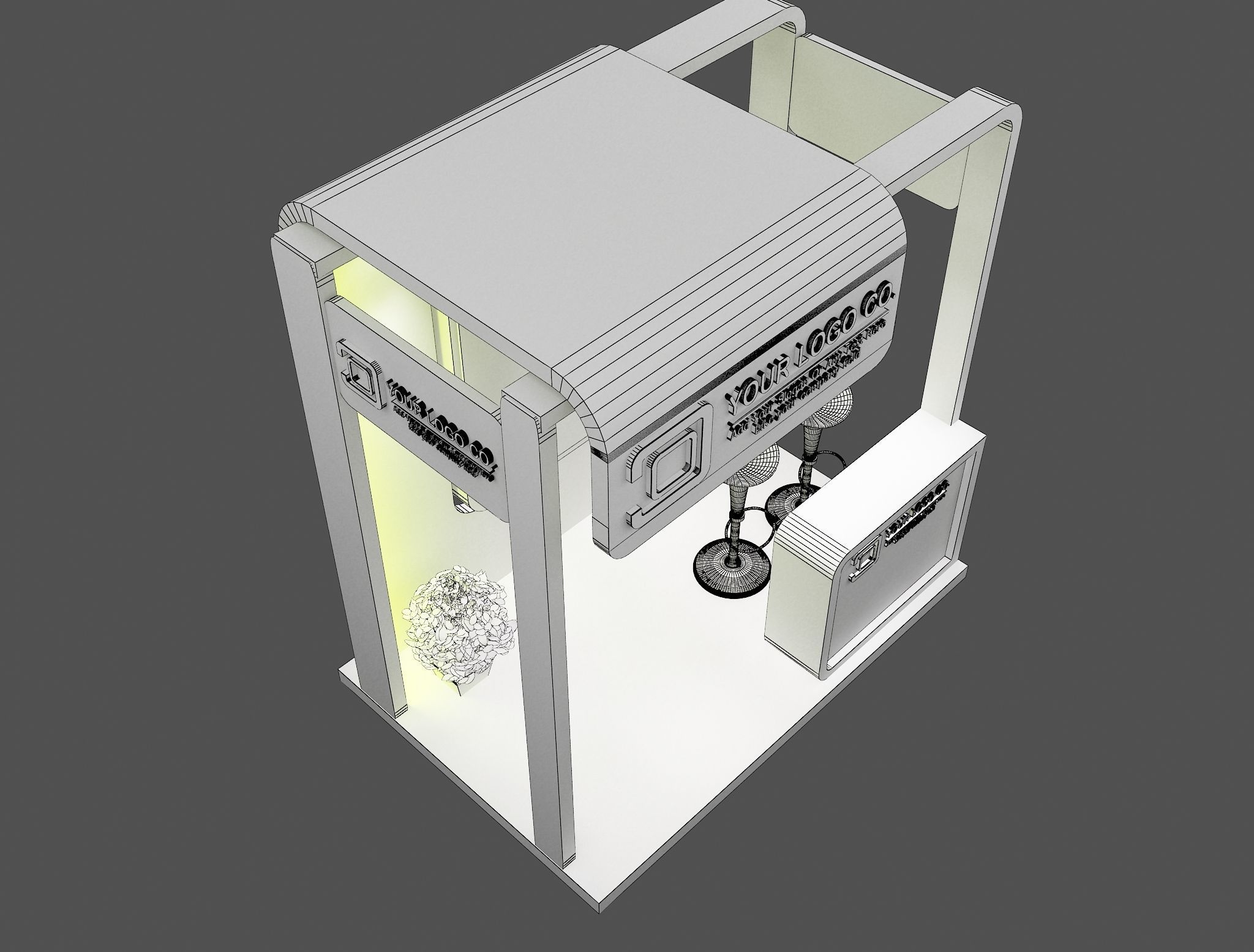 Booth Exhibition Stand a487a 3D model_5