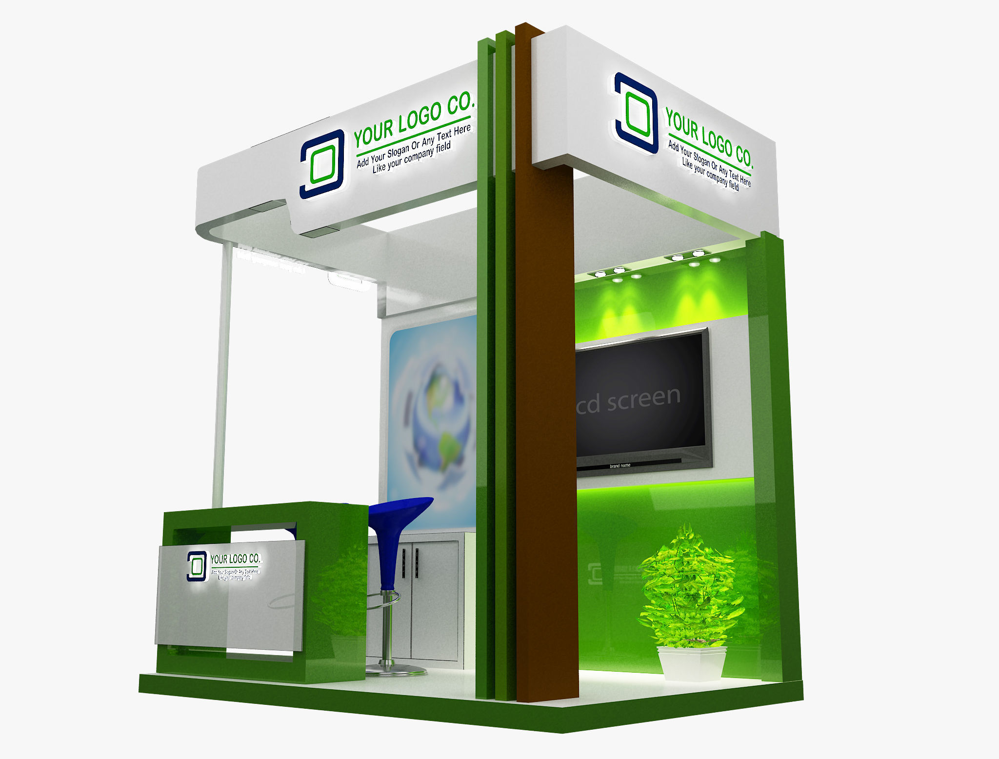 Booth Exhibition Stand a487b 3D model_10