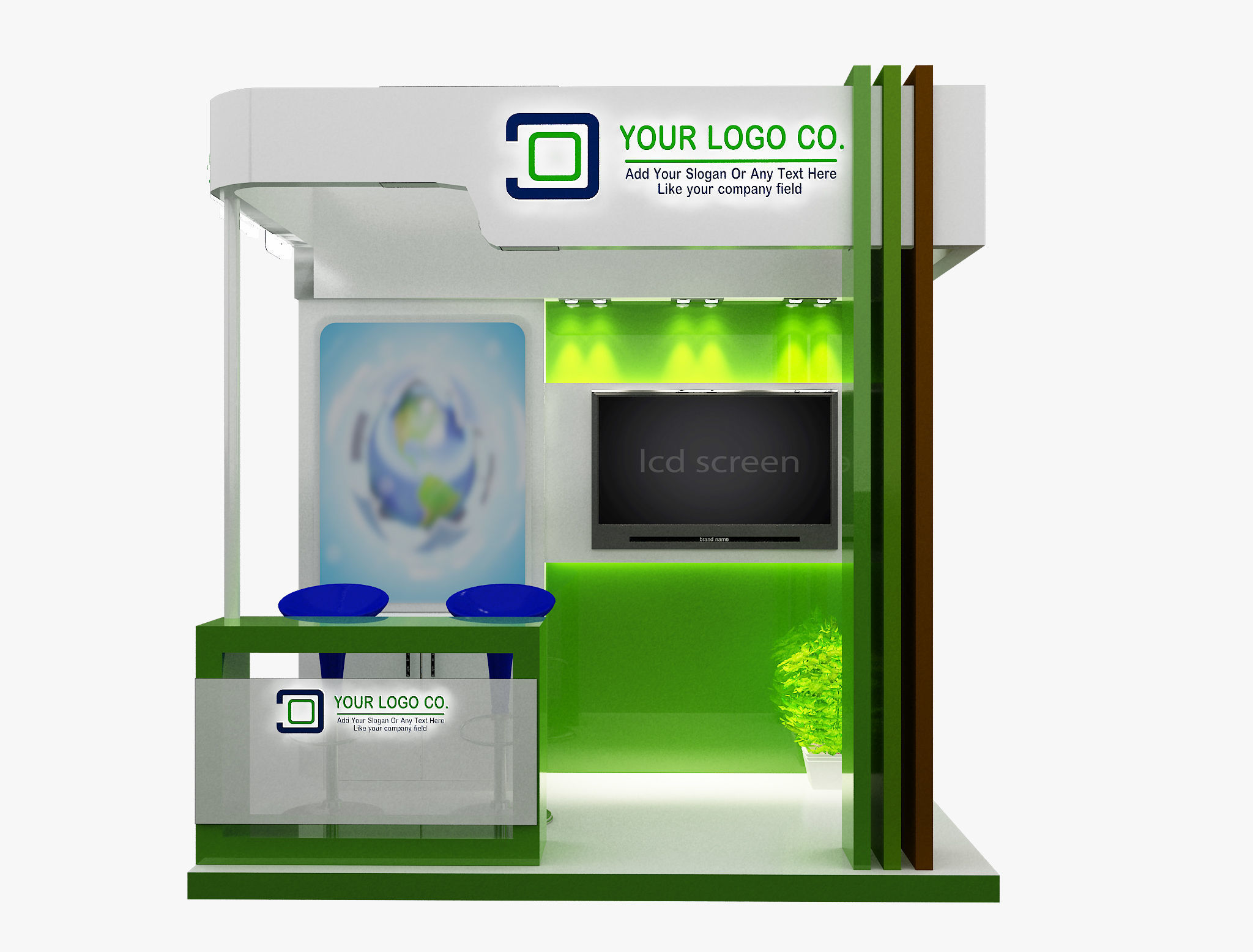 Booth Exhibition Stand a487b 3D model_2