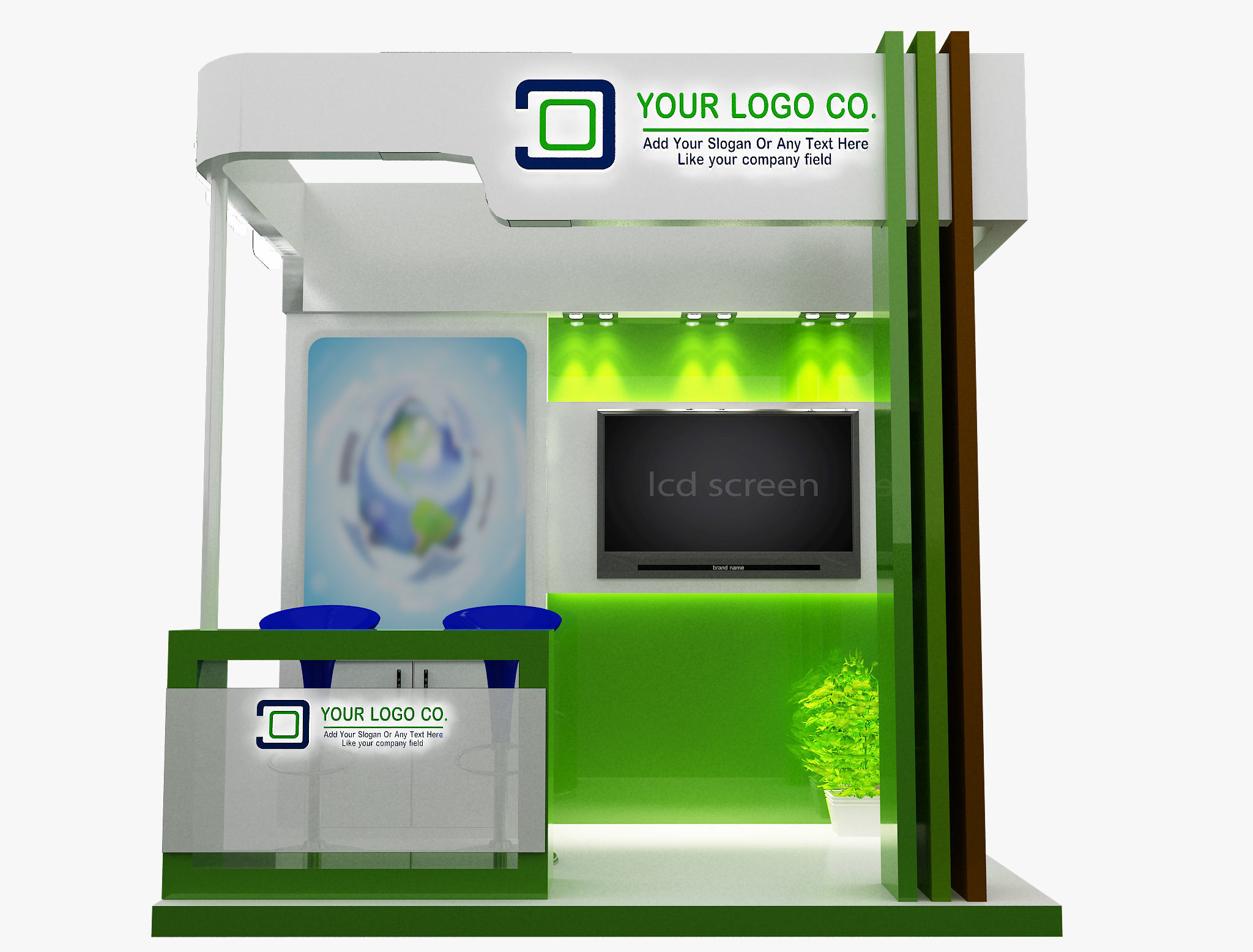 Booth Exhibition Stand a487b 3D model_6