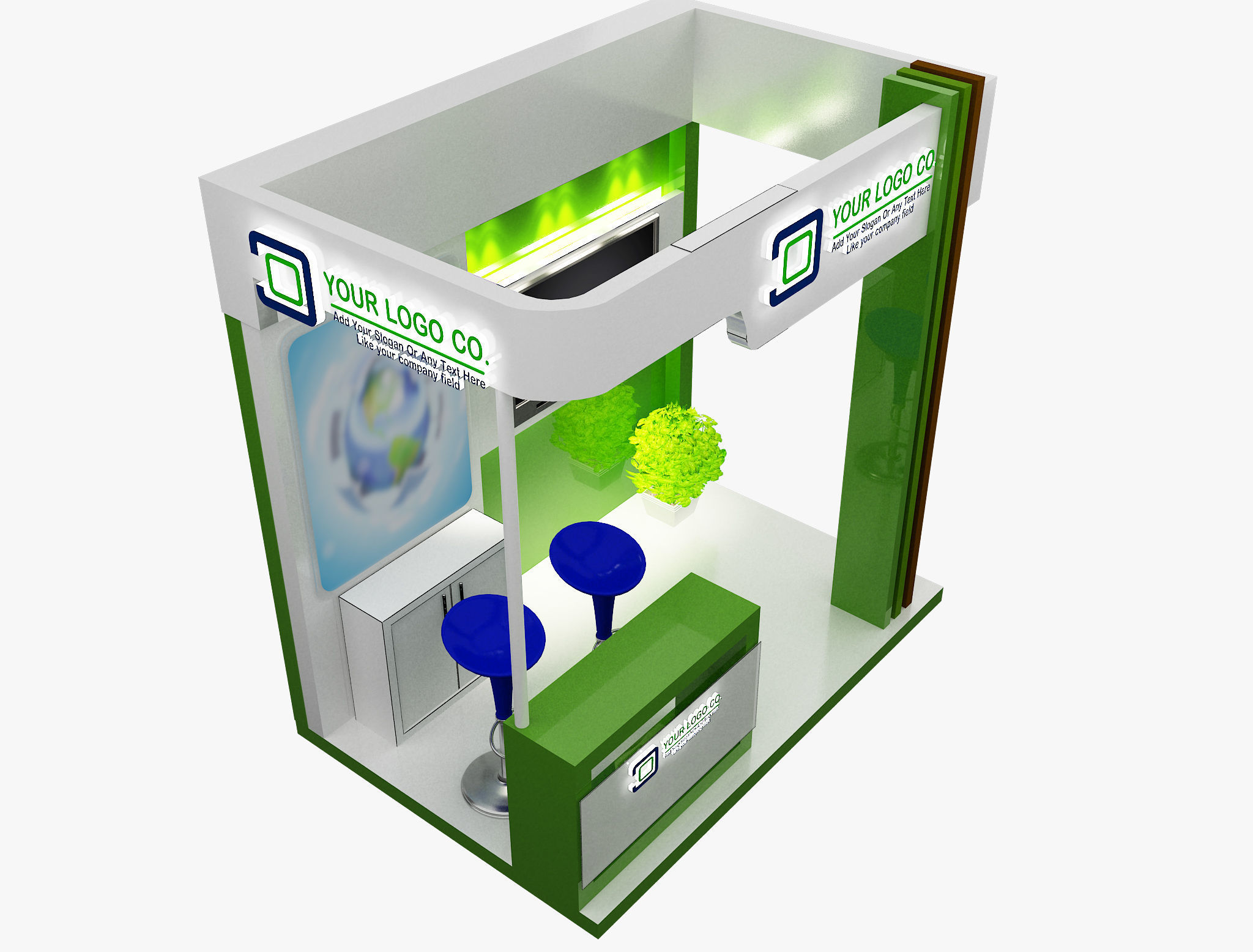Booth Exhibition Stand a487b 3D model_8