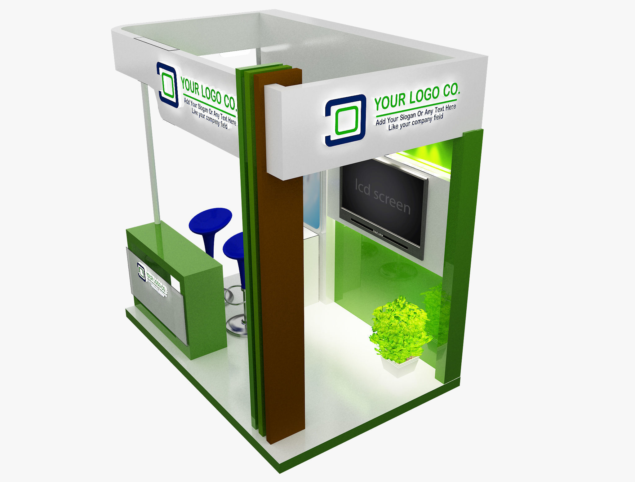 Booth Exhibition Stand a487b 3D model_4