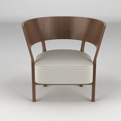 Tosai Lounge Chair 1 3D model 2