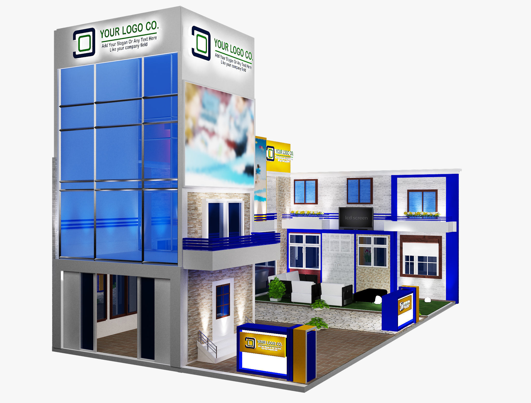  Booth Exhibition Stand a488 3D model_14