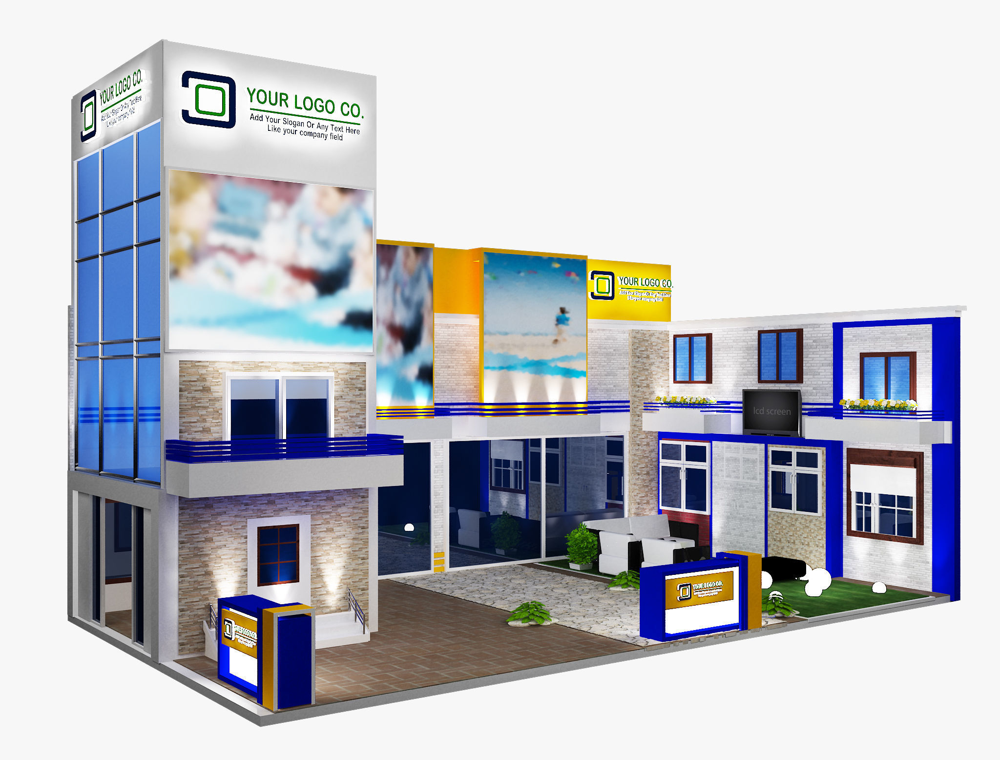  Booth Exhibition Stand a488 3D model_4