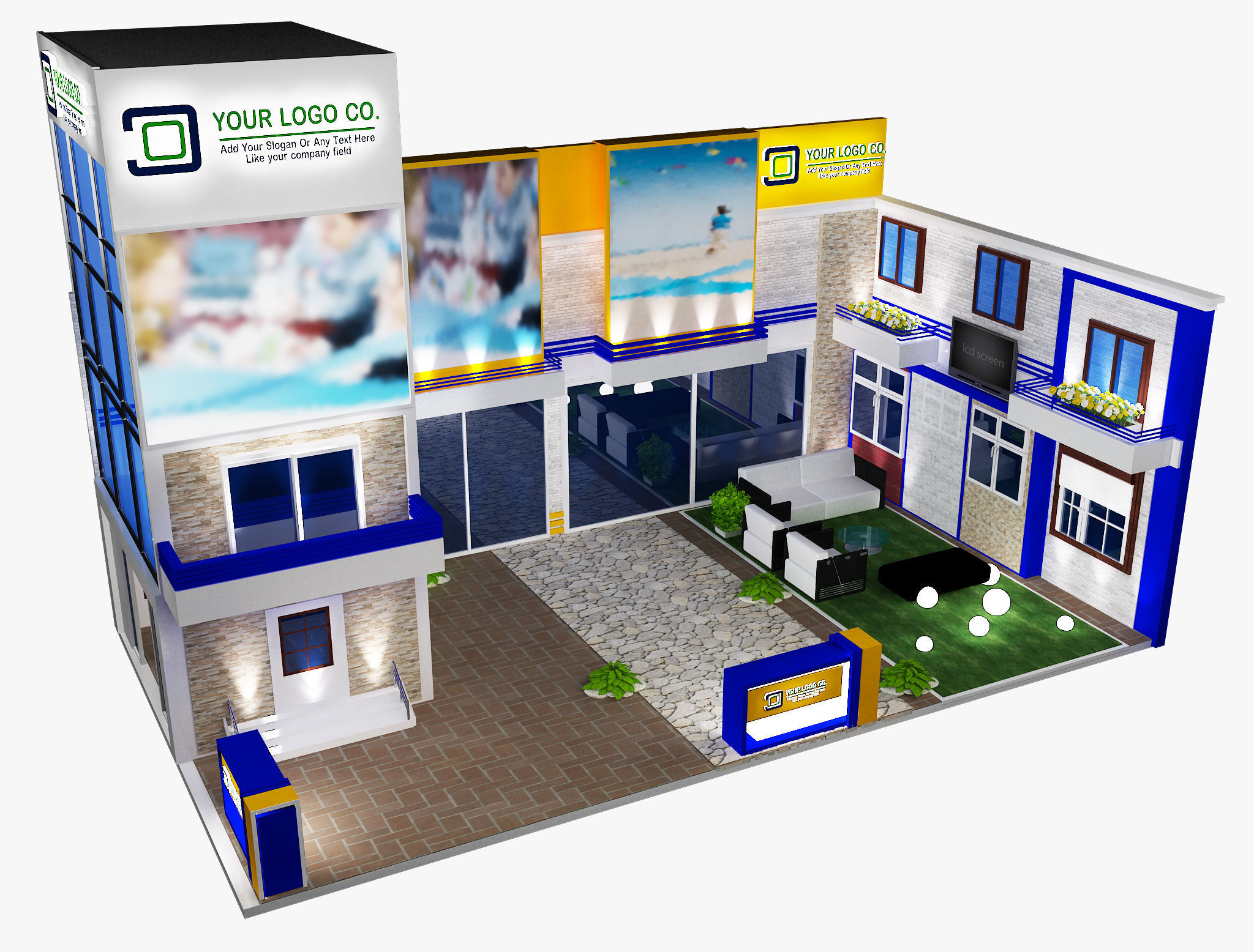  Booth Exhibition Stand a488 3D model_2
