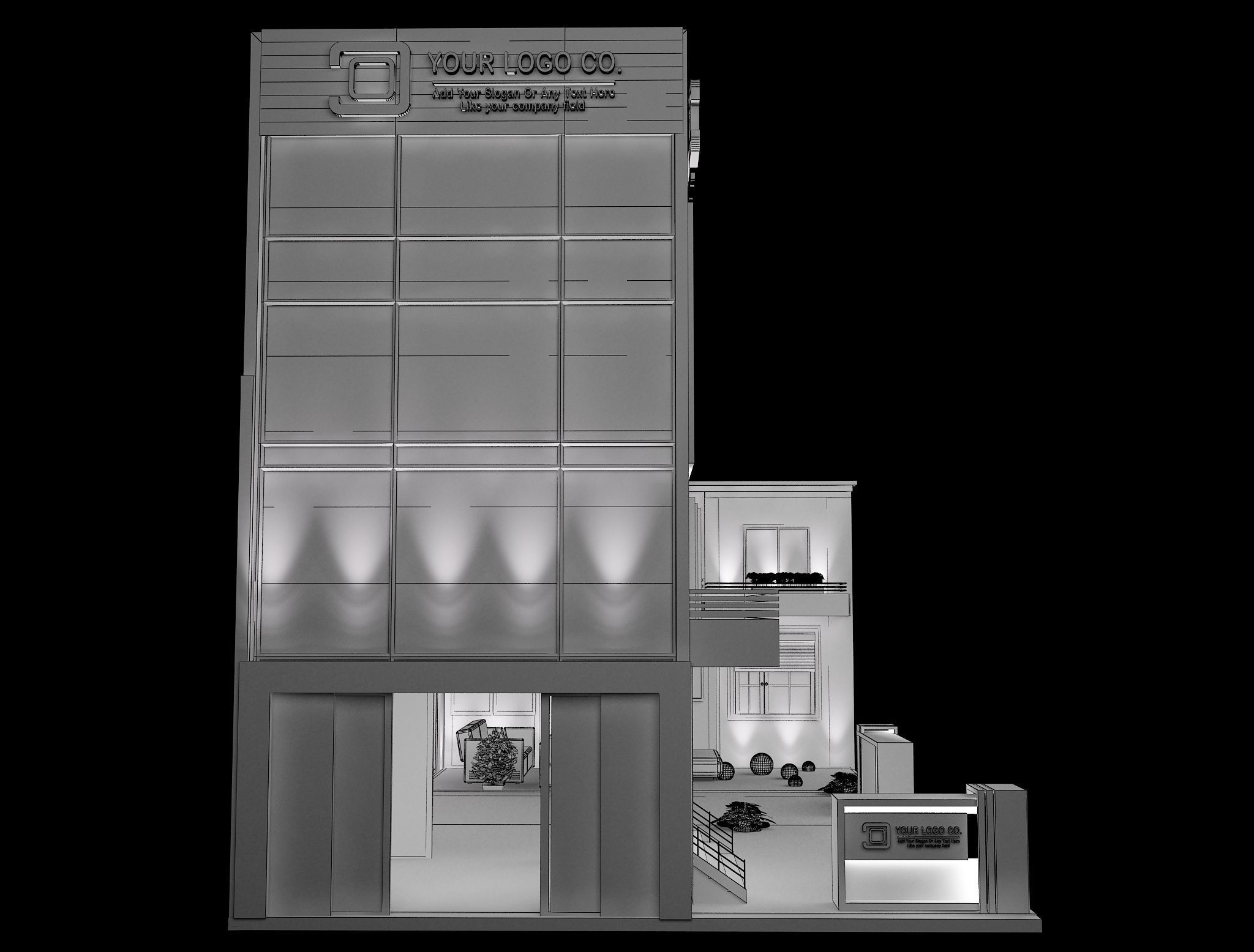  Booth Exhibition Stand a488 3D model_19