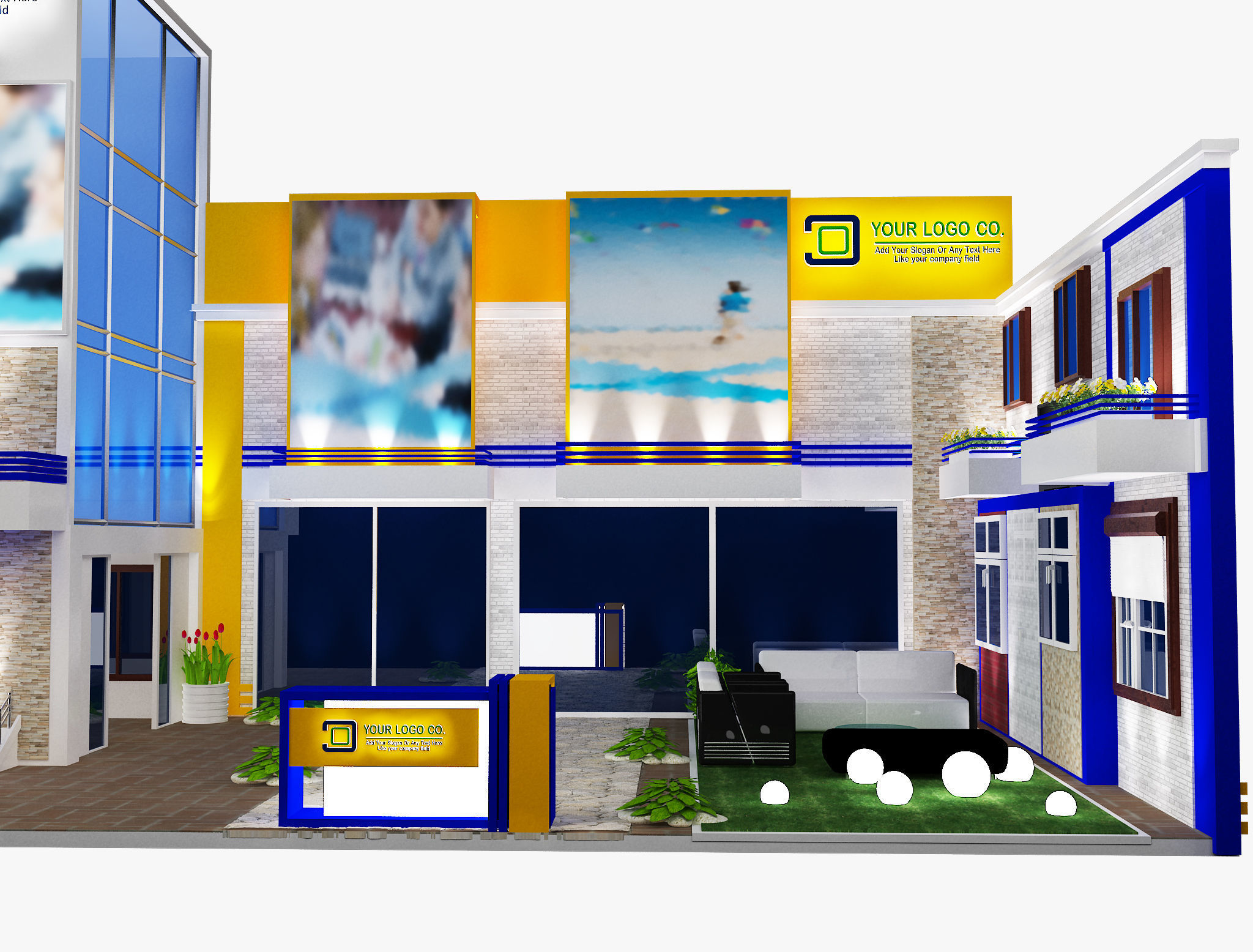  Booth Exhibition Stand a488 3D model_8
