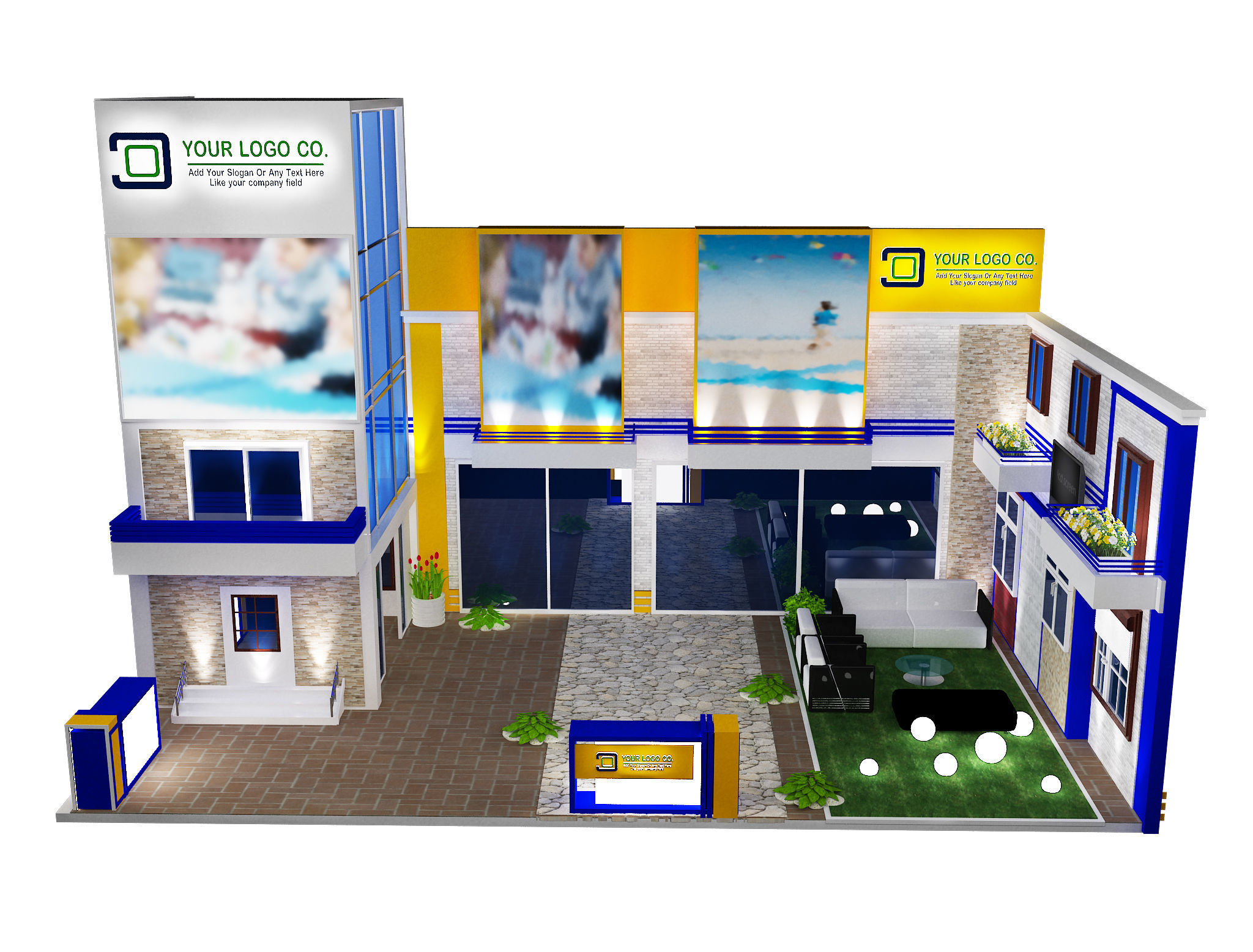  Booth Exhibition Stand a488 3D model_6