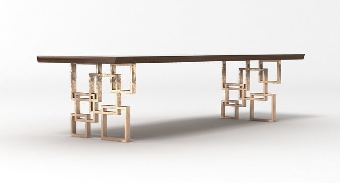 Hudson Dining Table 3D model 5