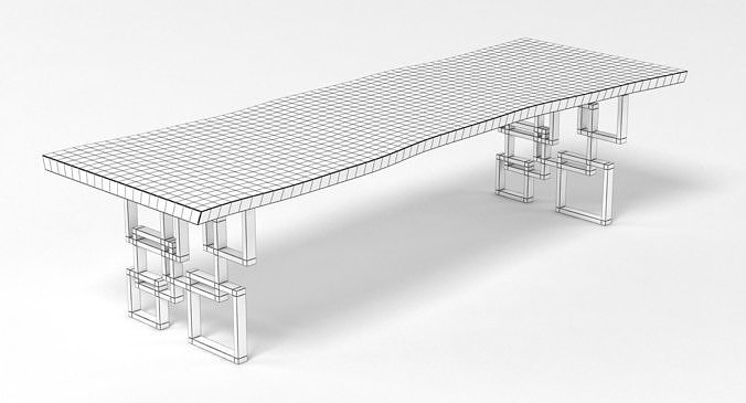 Hudson Dining Table 3D model 7