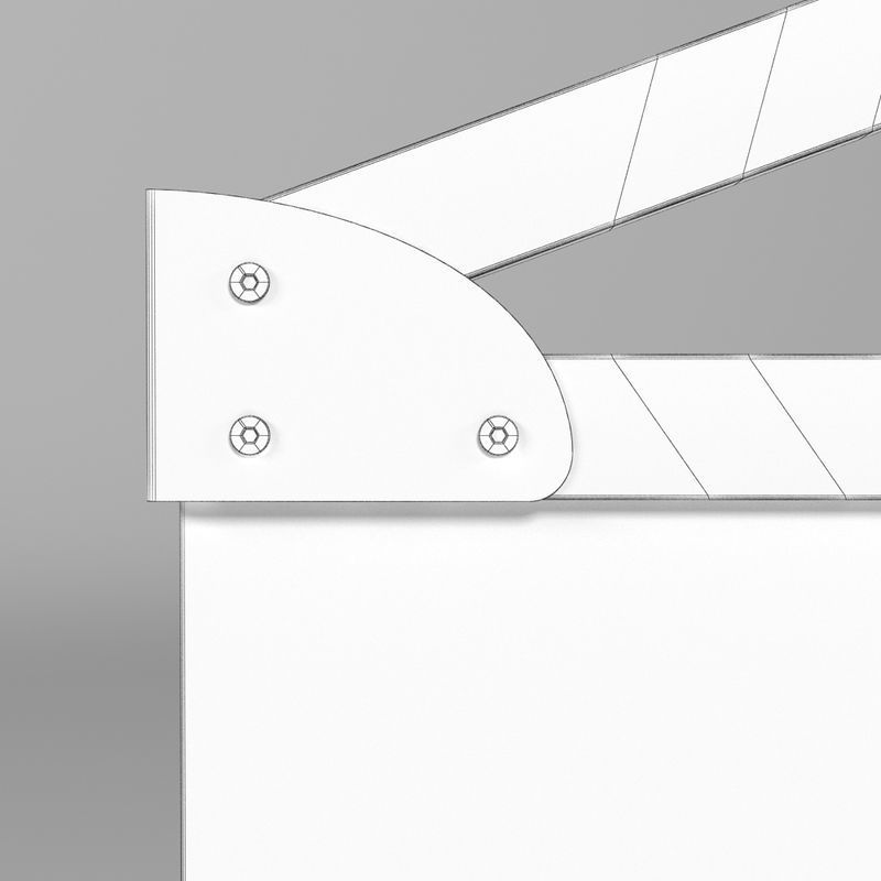 Analog Clapperboard 3D model_7