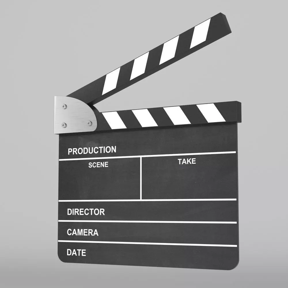 Analog Clapperboard 3D model_0