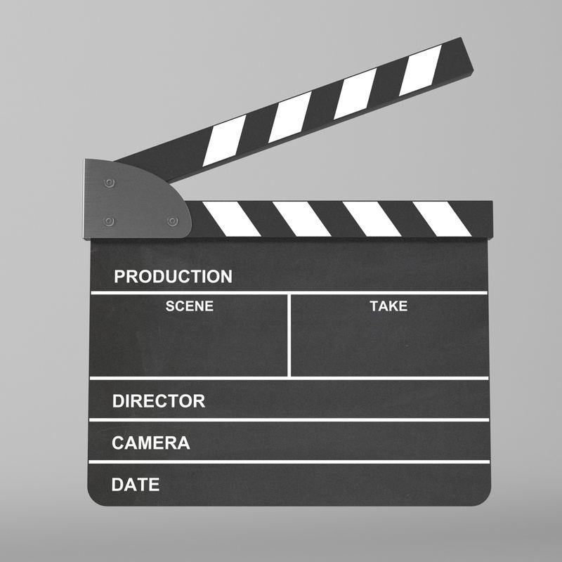 Analog Clapperboard 3D model_4
