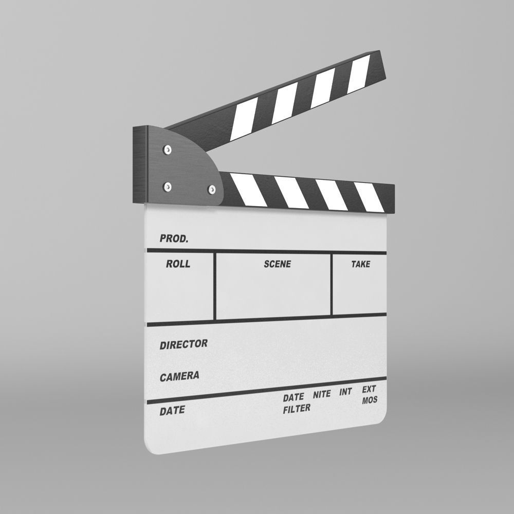 Clapperboard clapper board 3D model_7