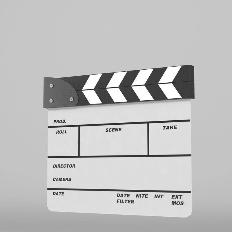 Clapperboard clapper board 3D model_1