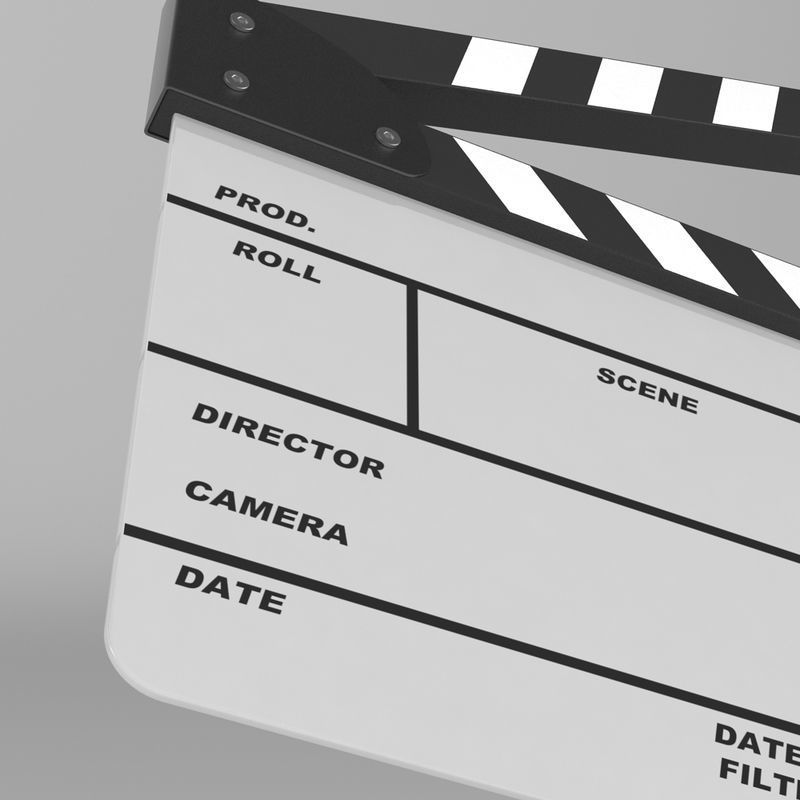 Clapperboard clapper board 3D model_4