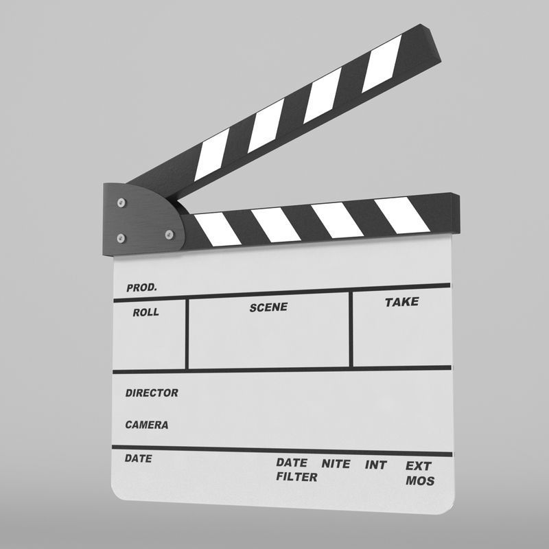 Clapperboard clapper board 3D model_5