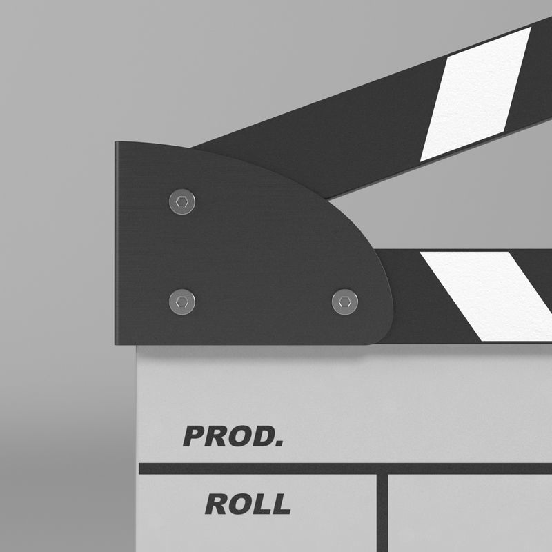 Clapperboard clapper board 3D model_2