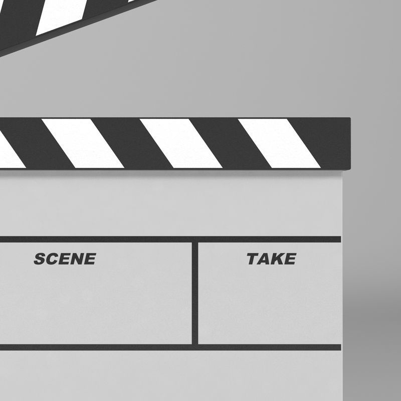 Clapperboard clapper board 3D model_3
