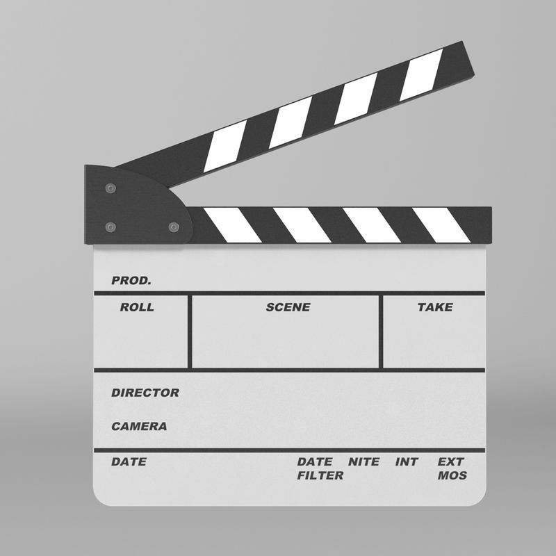Clapperboard clapper board 3D model_6
