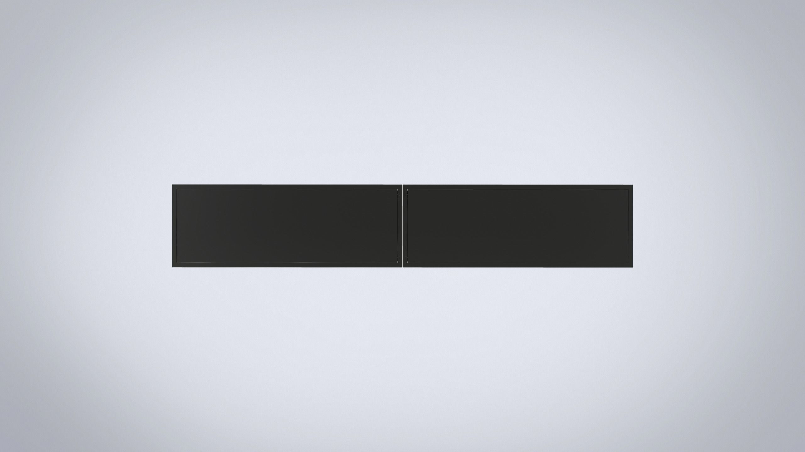 IKEA storage combination VITTSJO black metal with glass Low-poly 3D model_3