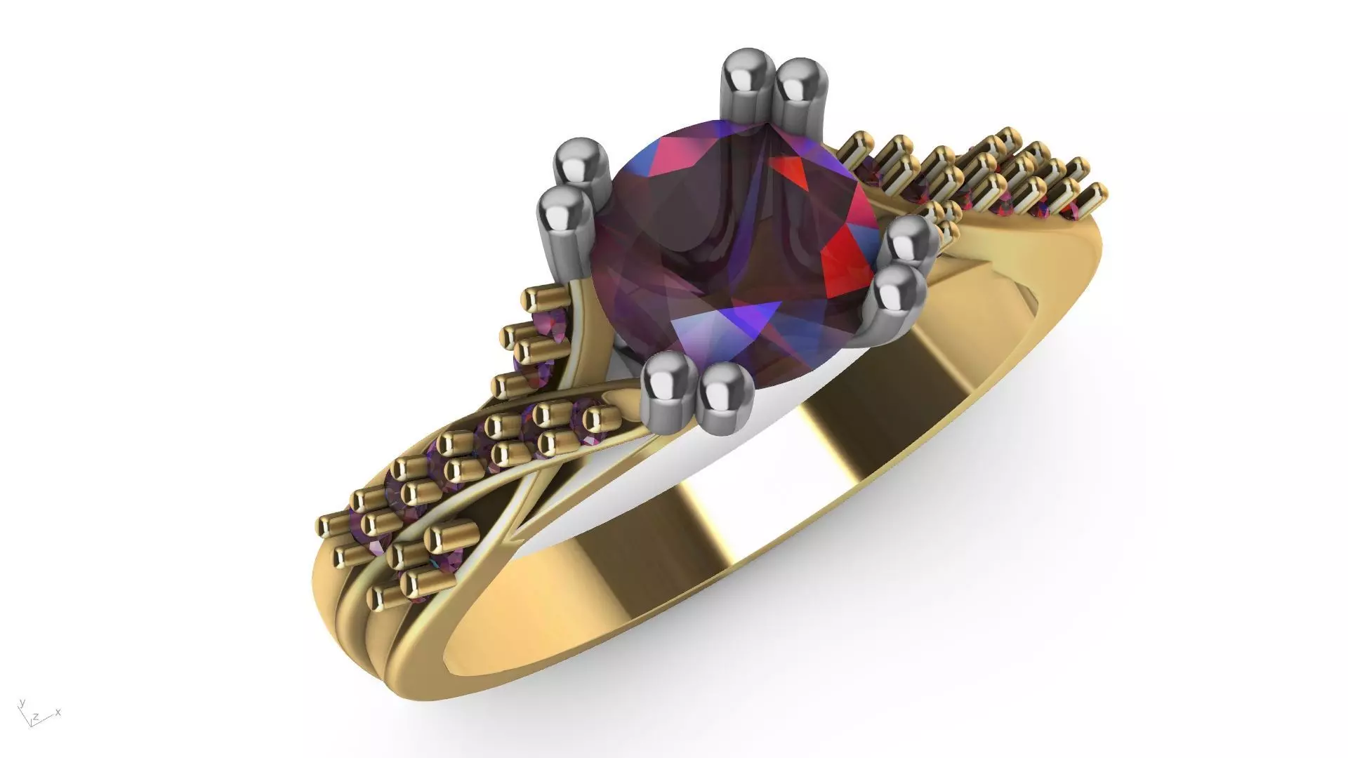intertwined diamond ring stk verified 3D print model