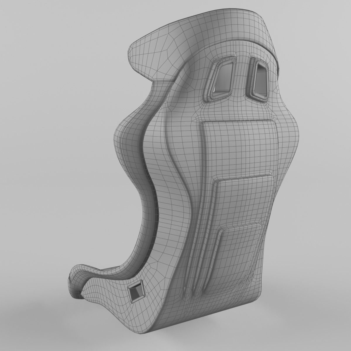 Racing Seat Sparco QTR PILOT Black 3D model_8