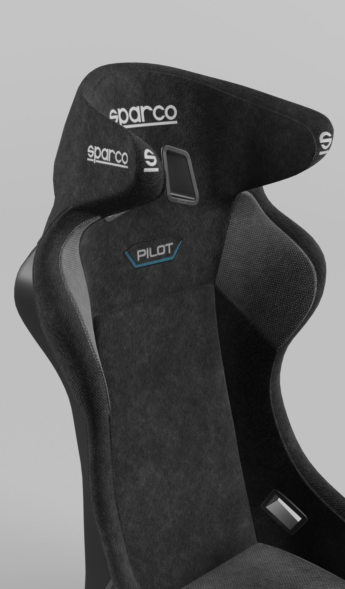 Racing Seat Sparco QTR PILOT Black 3D model_4