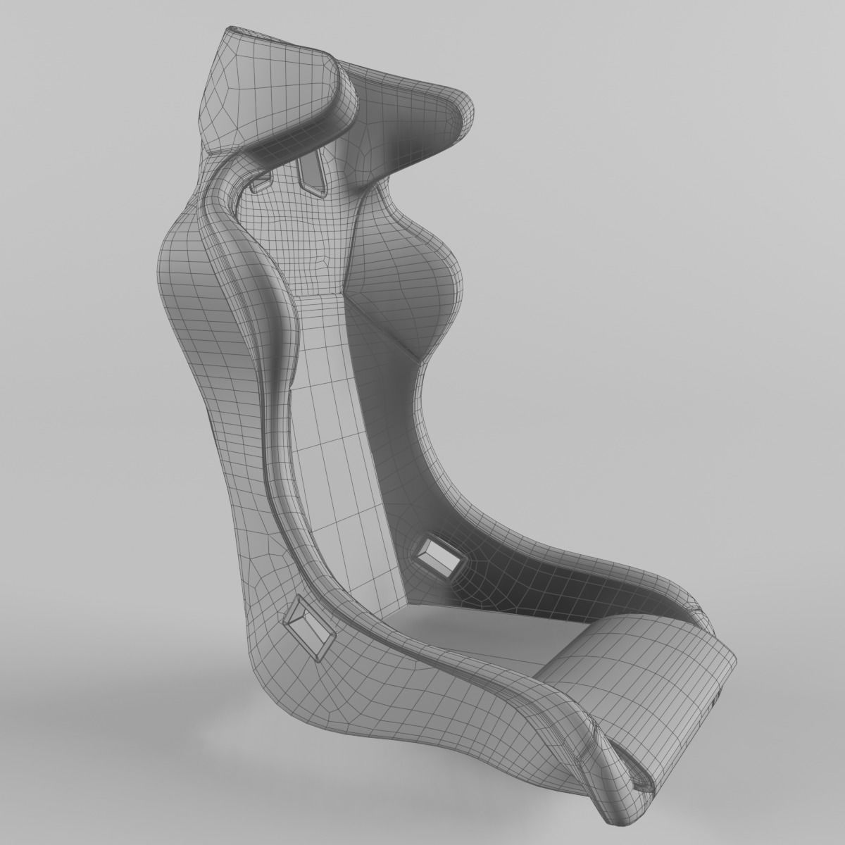 Racing Seat Sparco QTR PILOT Black 3D model_7