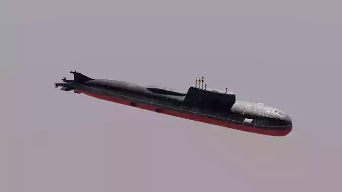 Submarine Oscar II Low Poly Model