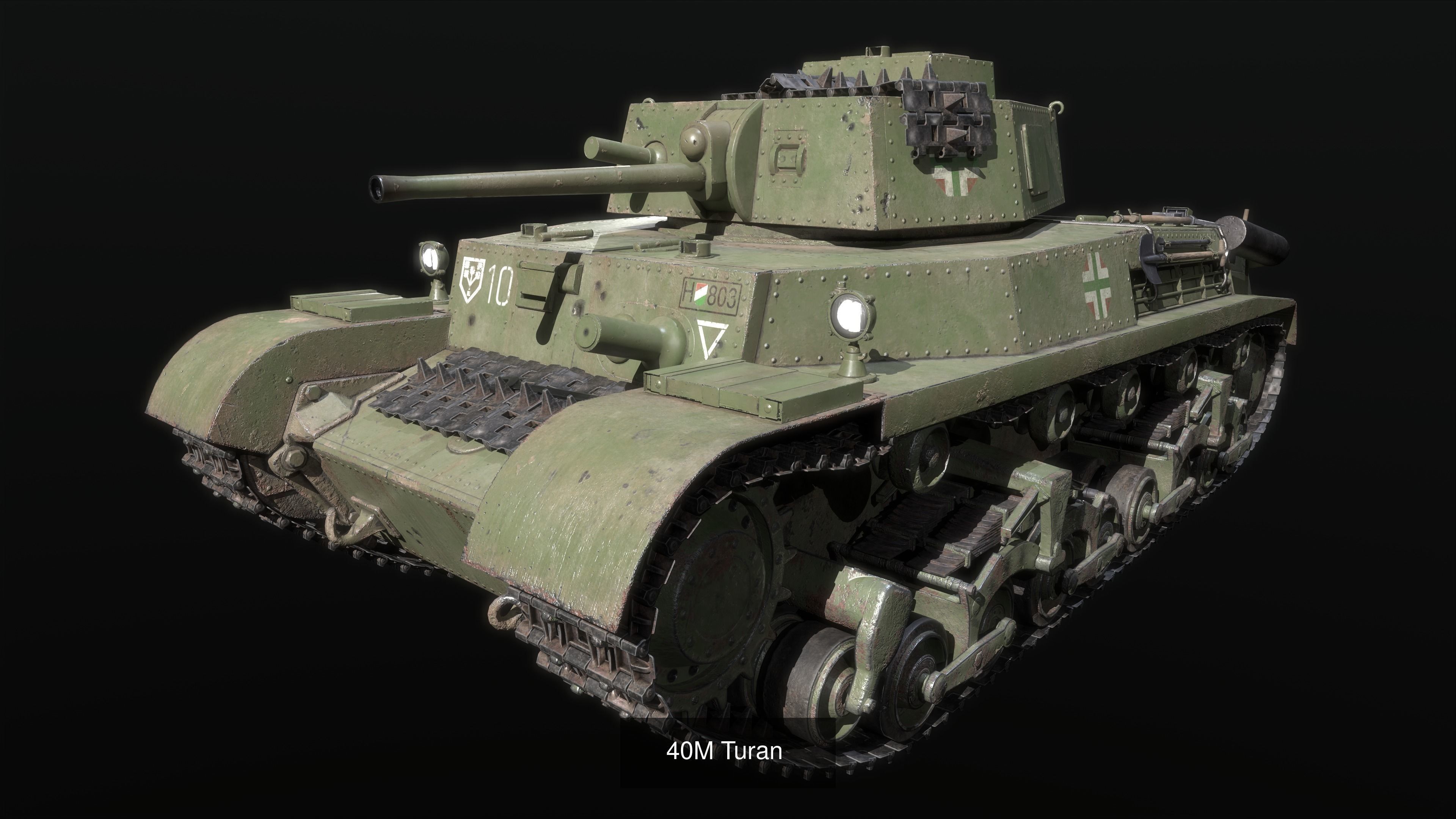 Turan tank family  lowpoly  3D Model Collection_5