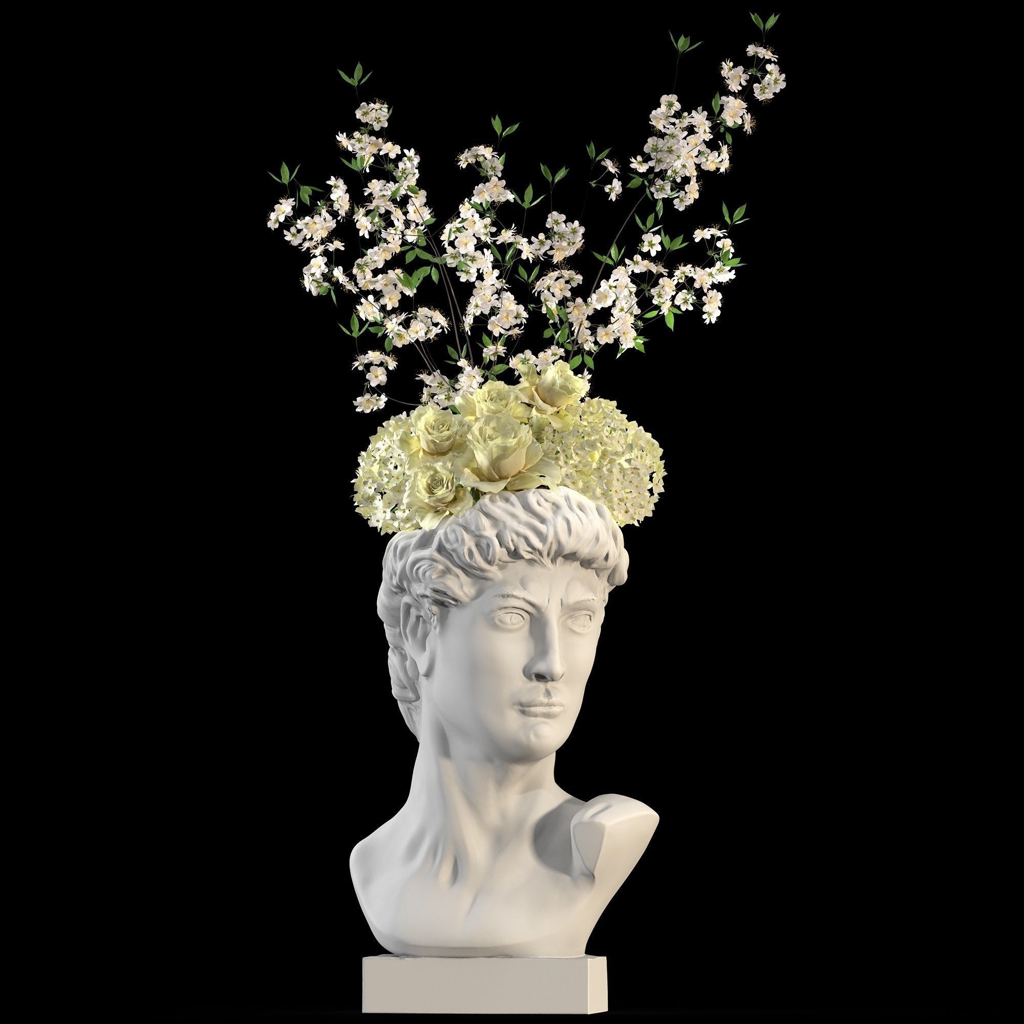 face vase decoration 2 3D model_1