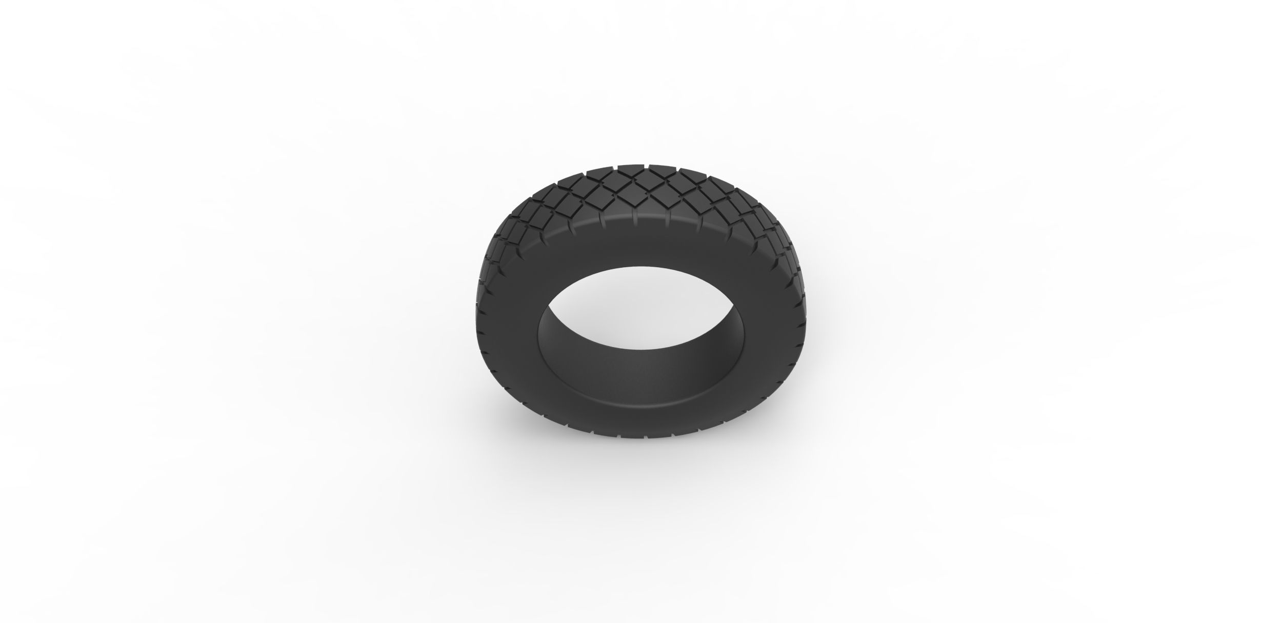 Truck tire 2 Scale 1 to 25 3D print model_5