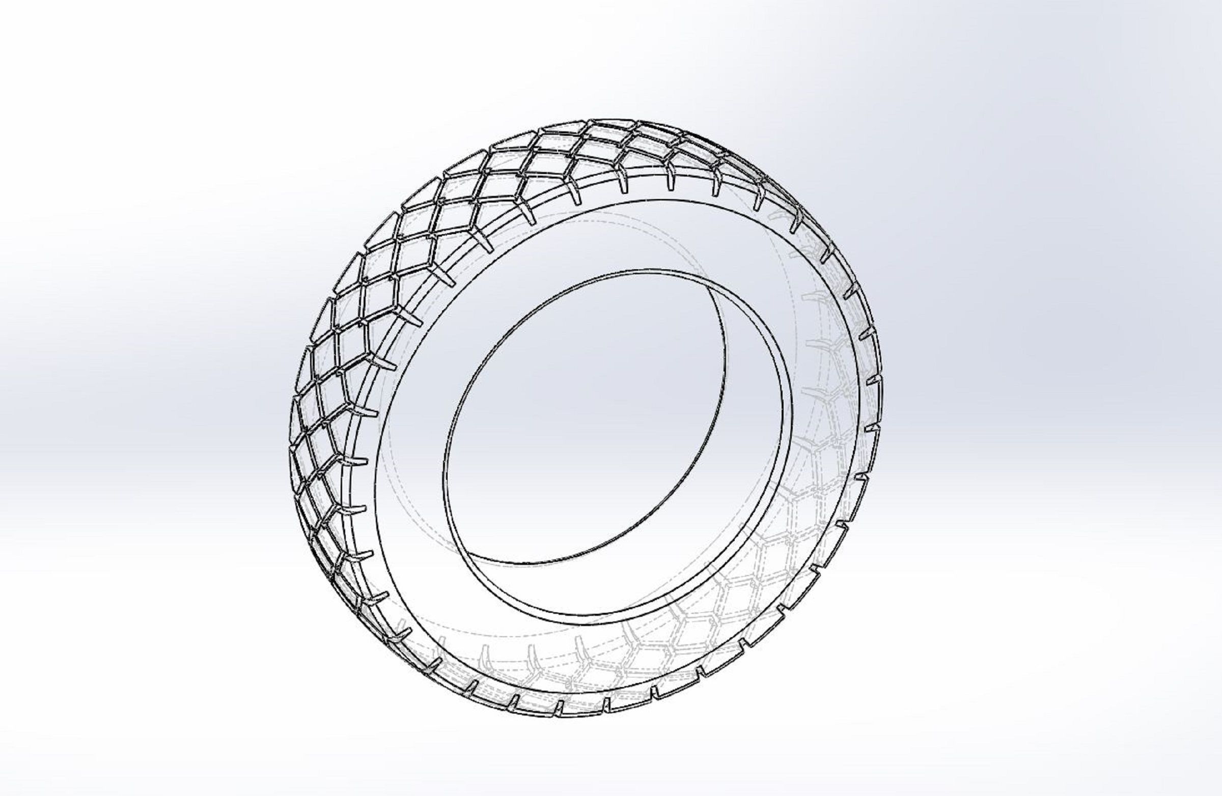 Truck tire 2 Scale 1 to 25 3D print model_7