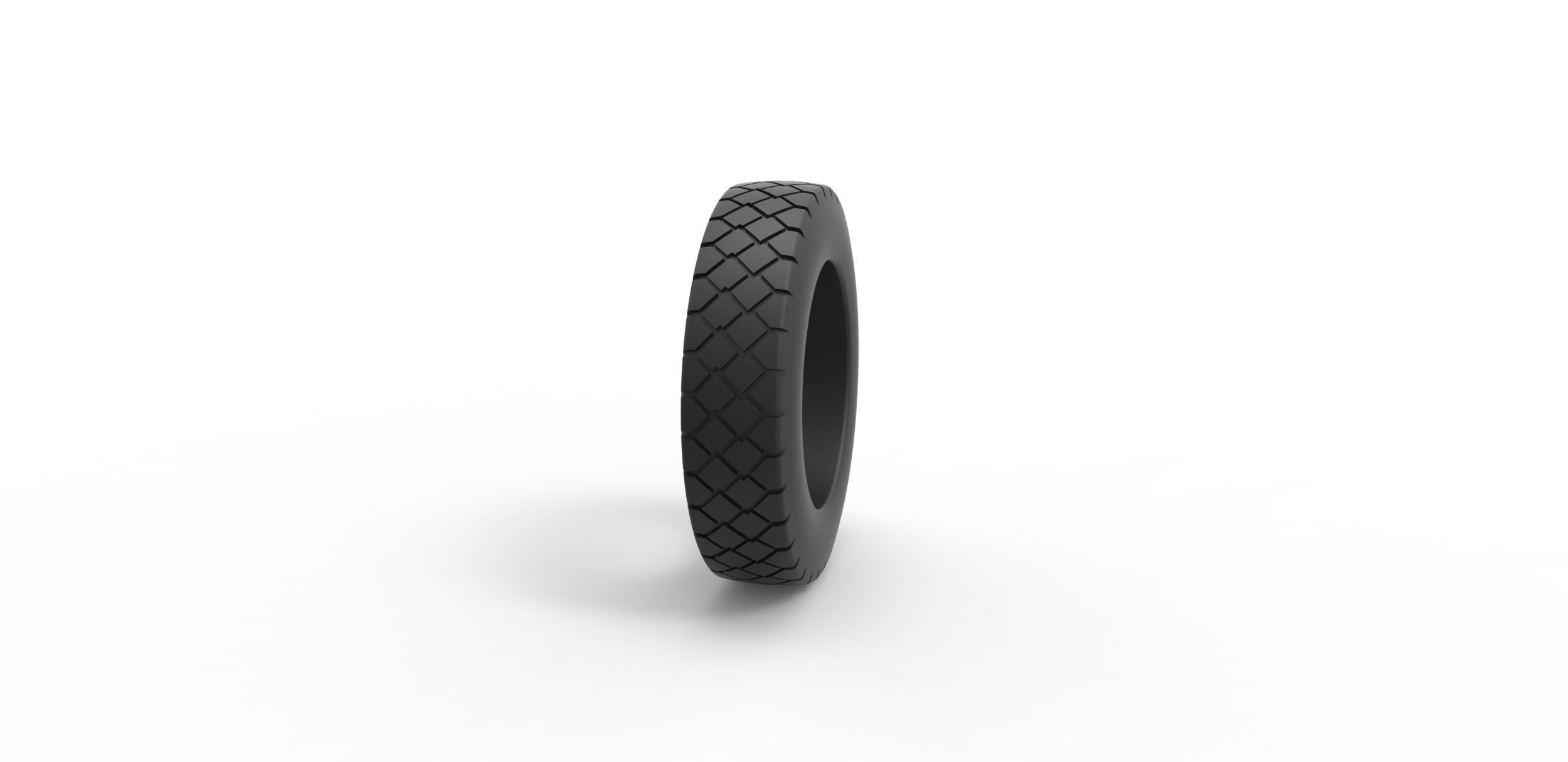 Truck tire 2 Scale 1 to 25 3D print model_2
