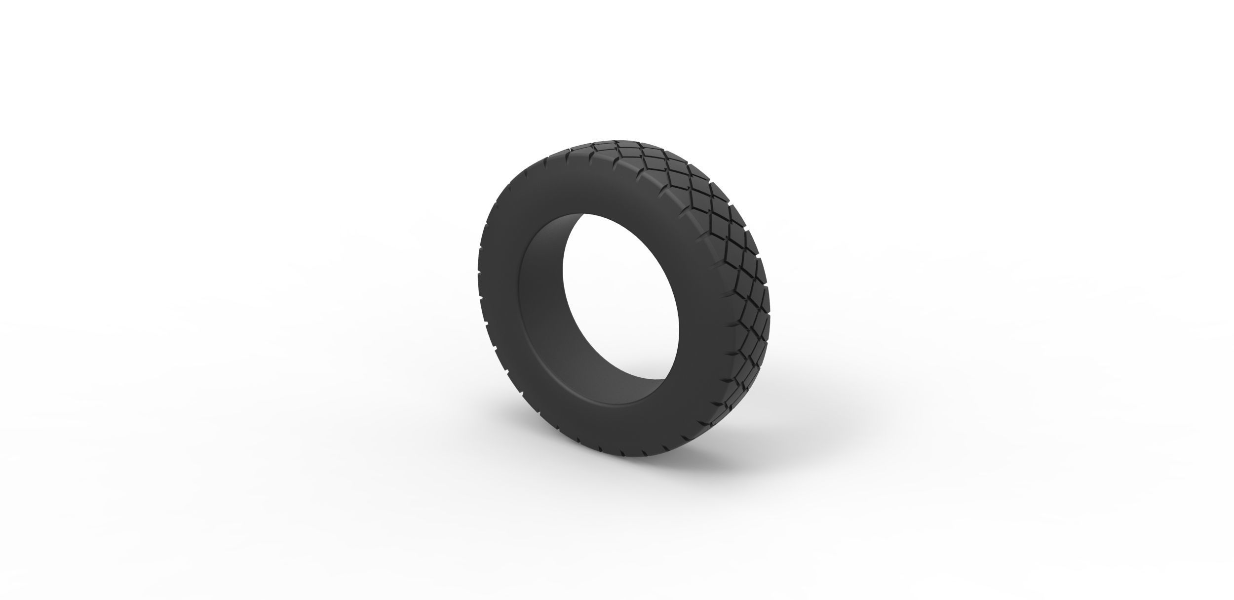 Truck tire 2 Scale 1 to 25 3D print model_6