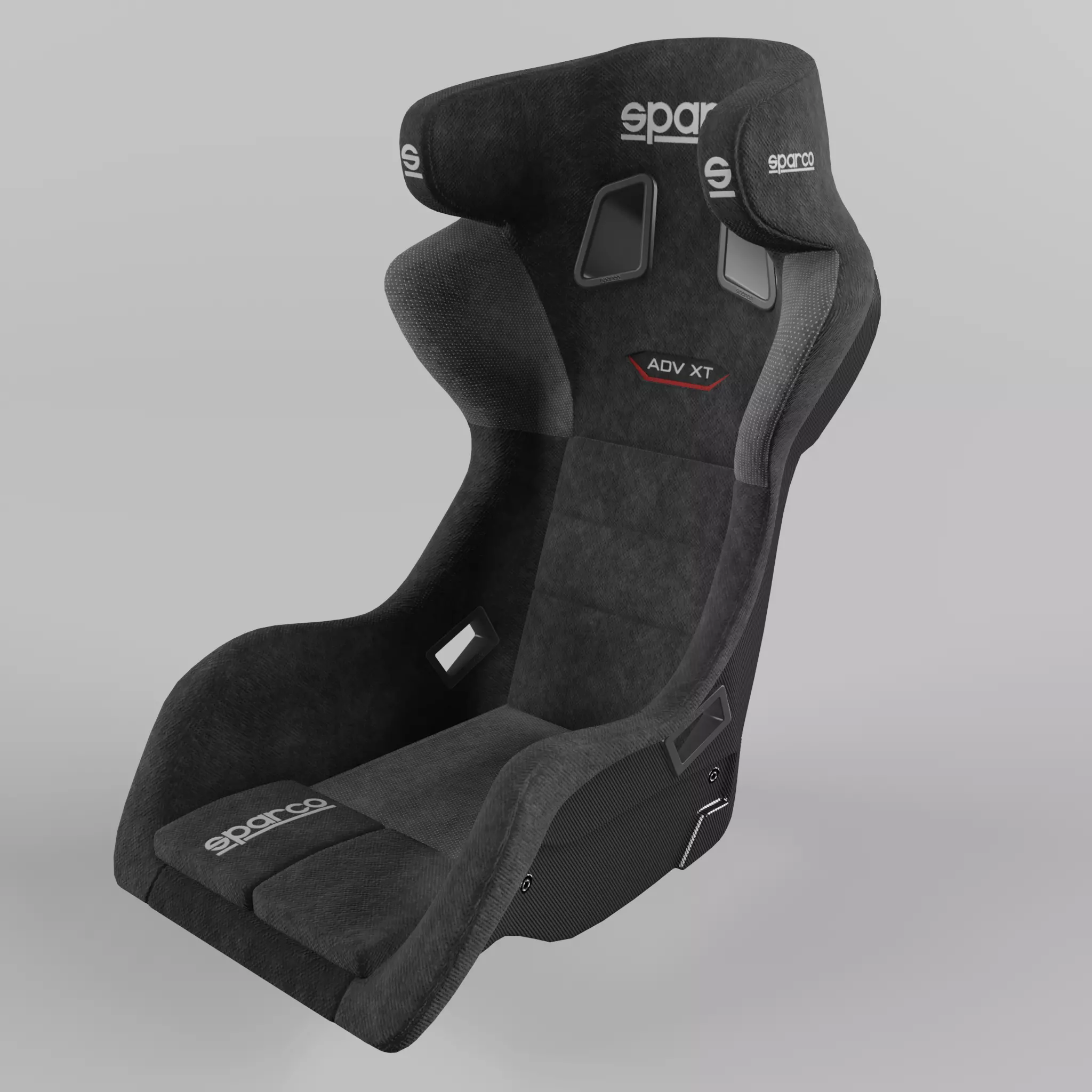 Racing Seat Sparco ADV XT Suede Black 3D model_0