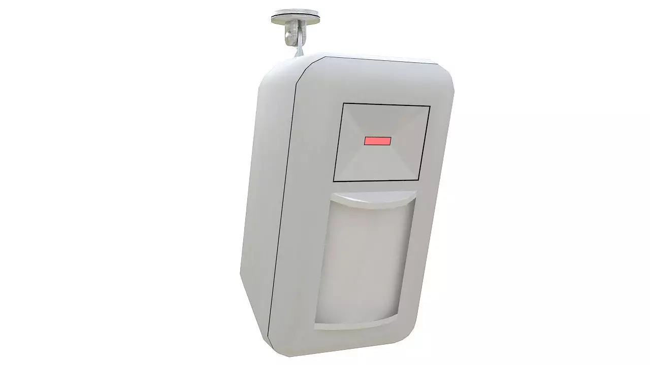 Passive infrared motion sensor 3D model_0