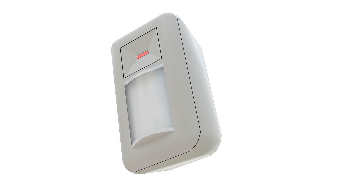 Passive infrared motion sensor 3D model_2