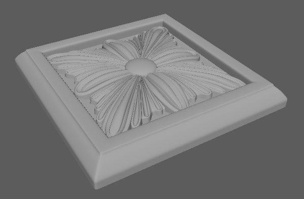 rosette flower 3D model_2