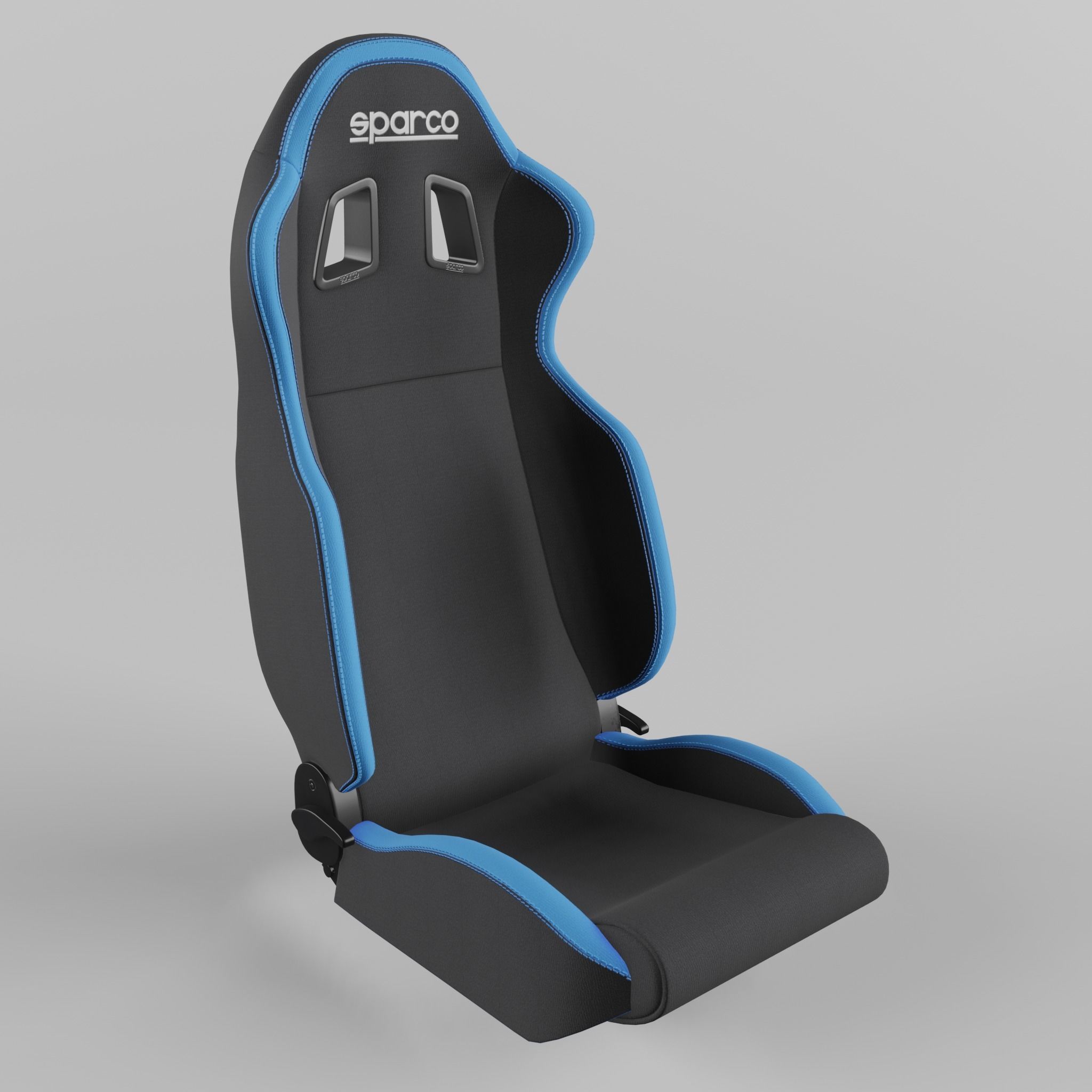 Racing Seat Sparco R100 Fabric Black-Blue 3D model | CGTrader