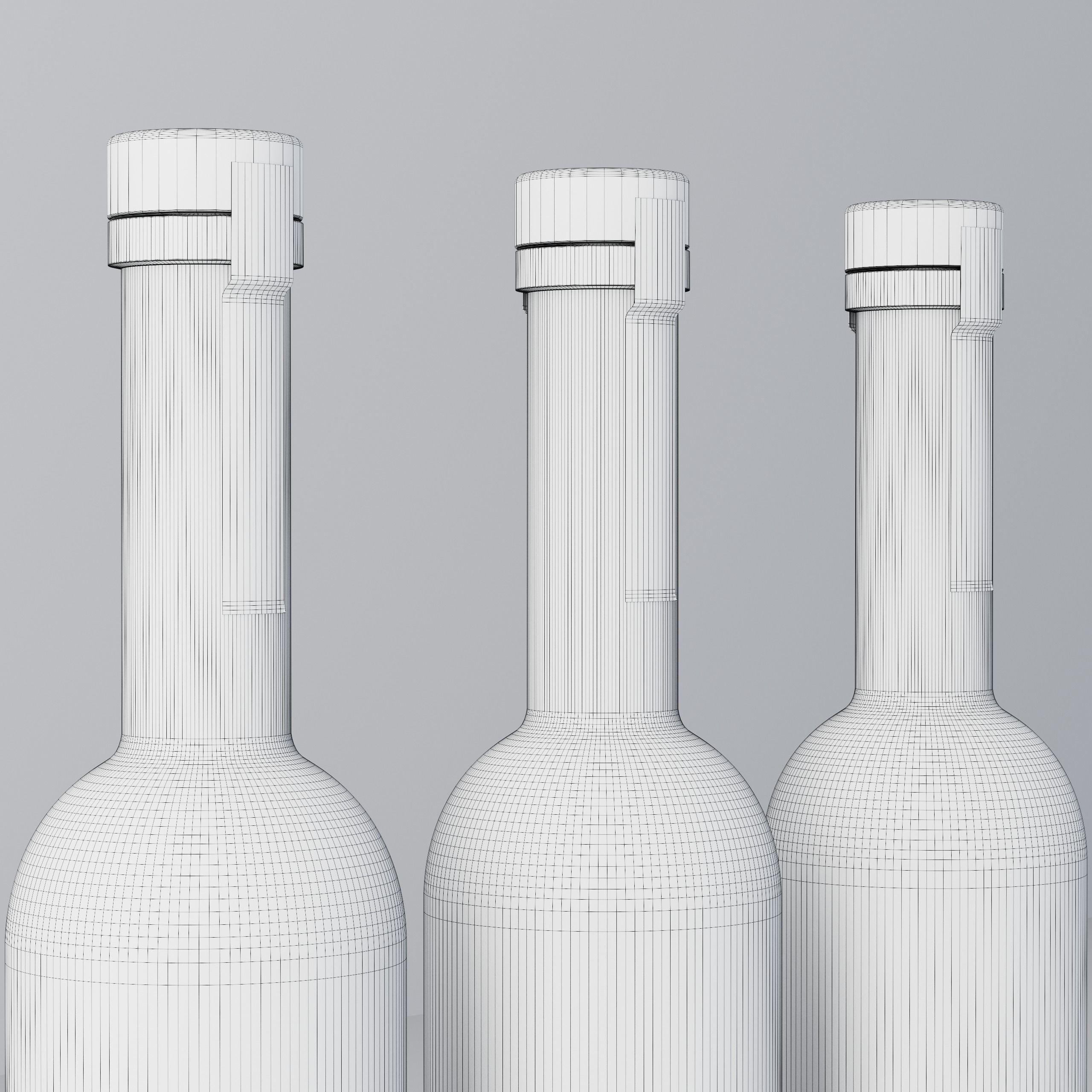 HQ Belvedere Vodka Bottles 3D model_8