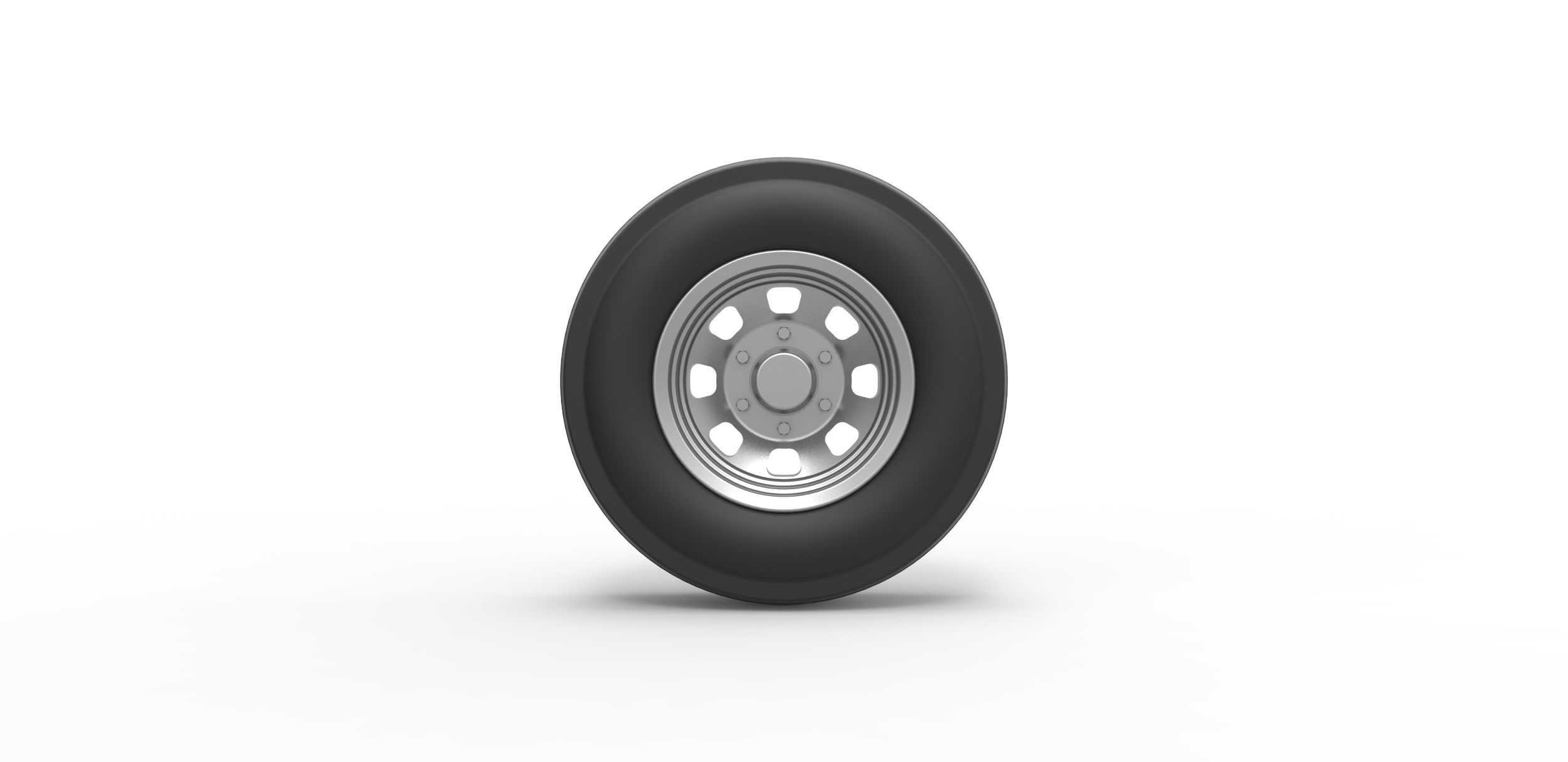 Front tractor wheel Scale 1 to 25 3D print model_4