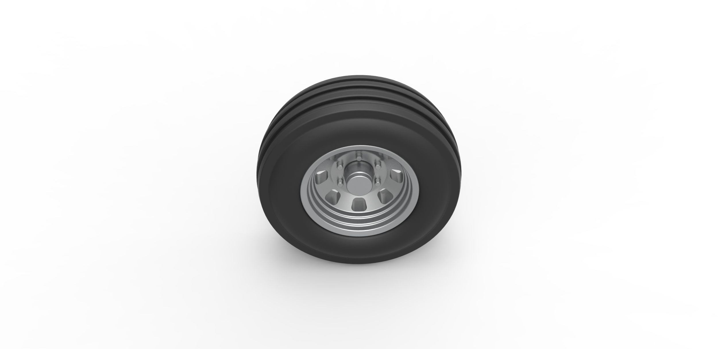 Front tractor wheel Scale 1 to 25 3D print model_5