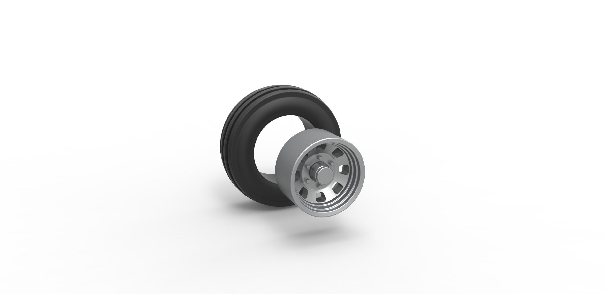 Front tractor wheel Scale 1 to 25 3D print model_9