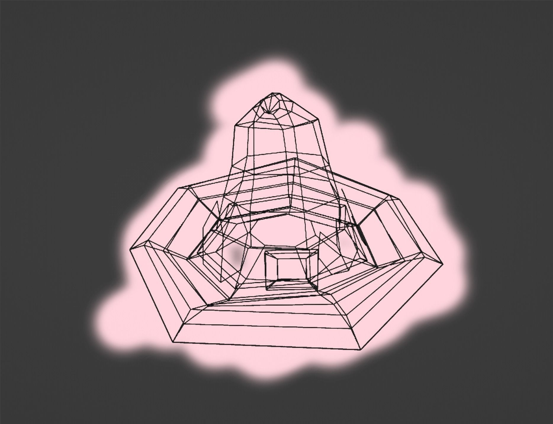 Witch hats small pack ps1 stile Low-poly 3D model_18